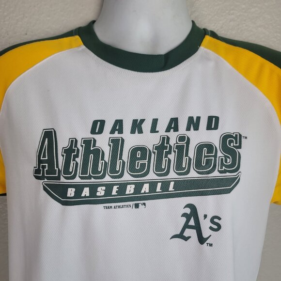 Oakland A's Athletics MLB Baseball Shirt Boys Large 12 - 14 NEW - Picture 2 of 8
